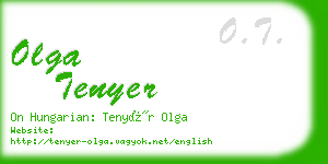 olga tenyer business card